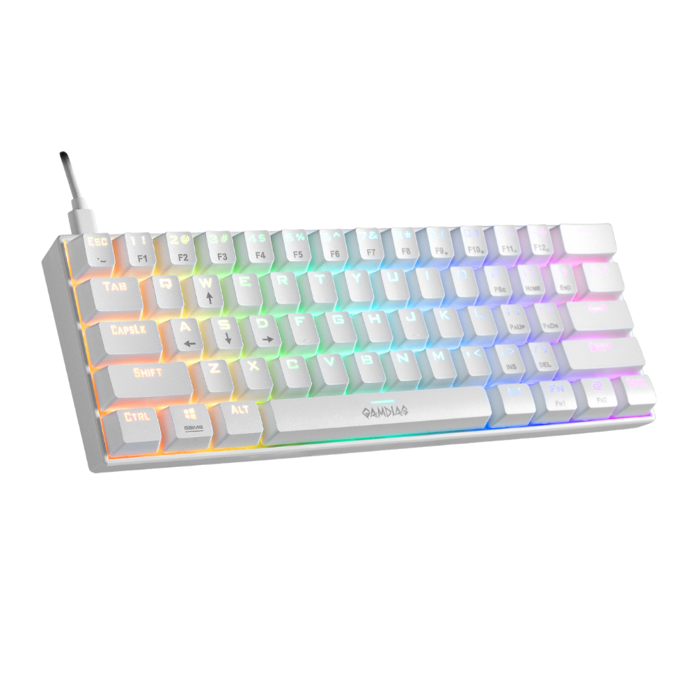Gamdias Hermes E3 RGB mehanička, bela ,blue switch